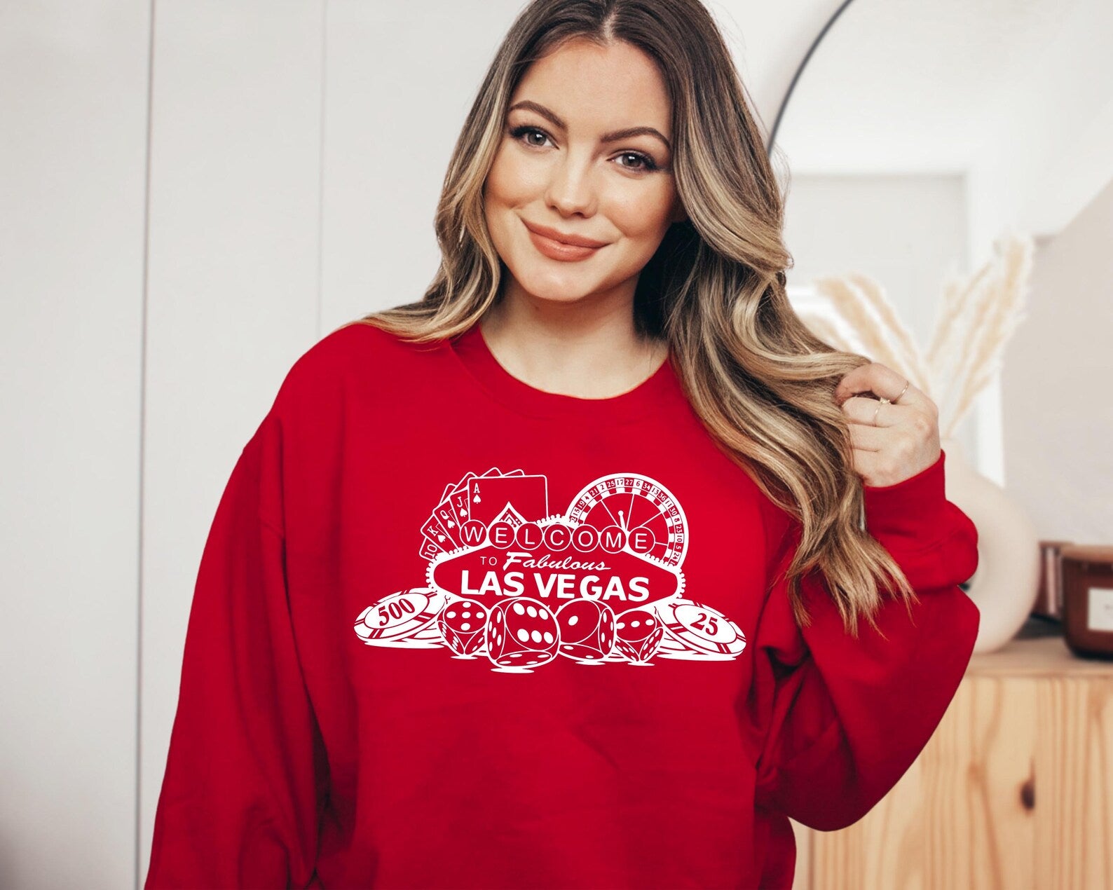 Welcome To Fabulous Las Vegas Sweatshirt and Hoodie, Retro Casino Gambling Sweatshirt