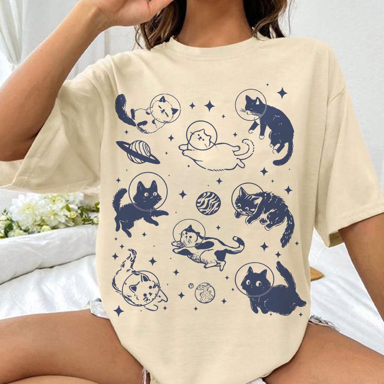 Cats In Space T-Shirt, Funny Cat, T-Shirt