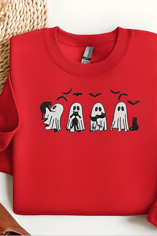 Halloween Sweatshirt-Ghost Sweatshirt-Halloween Embroidered Sweatshirt-Halloween Shirt-Halloween Sweater-Witch Shirt-Fall Sweatshirt-G3