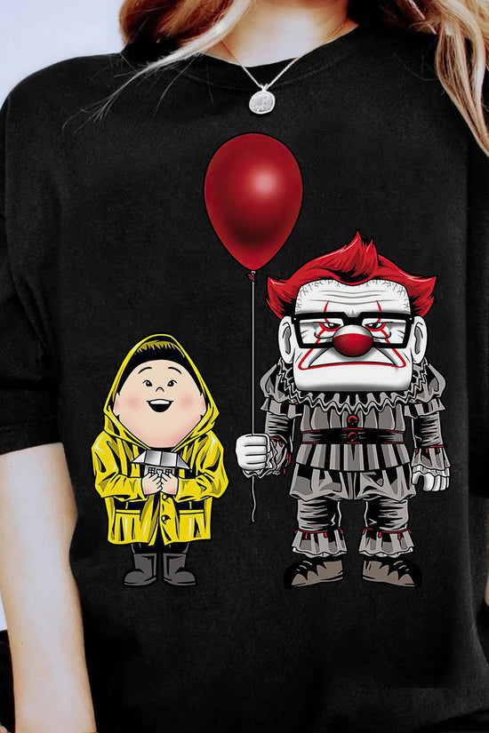 Disney Pixar Up Horror Character Pennywise Carl Fredricksen Russell Halloween T-Shirt, WDW Disneyland Halloween Party Matching Family Shirts