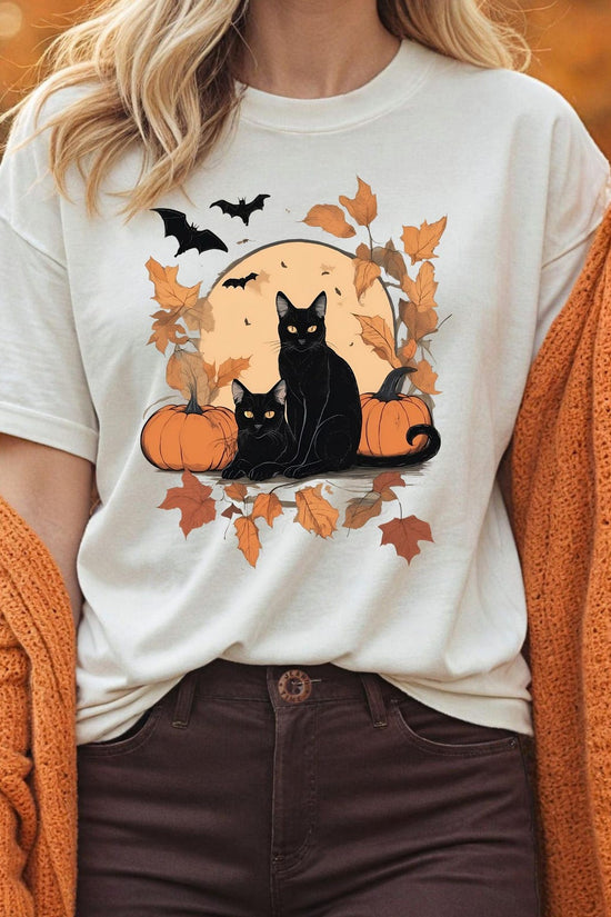 Halloween Cat Shirt, Cat Shirt, Ghost Cat Shirt, Halloween Shirt, Halloween Cat Tee, Cat Lover Shirt, Fall Black Shirt, Cat lady Shirt, Gift