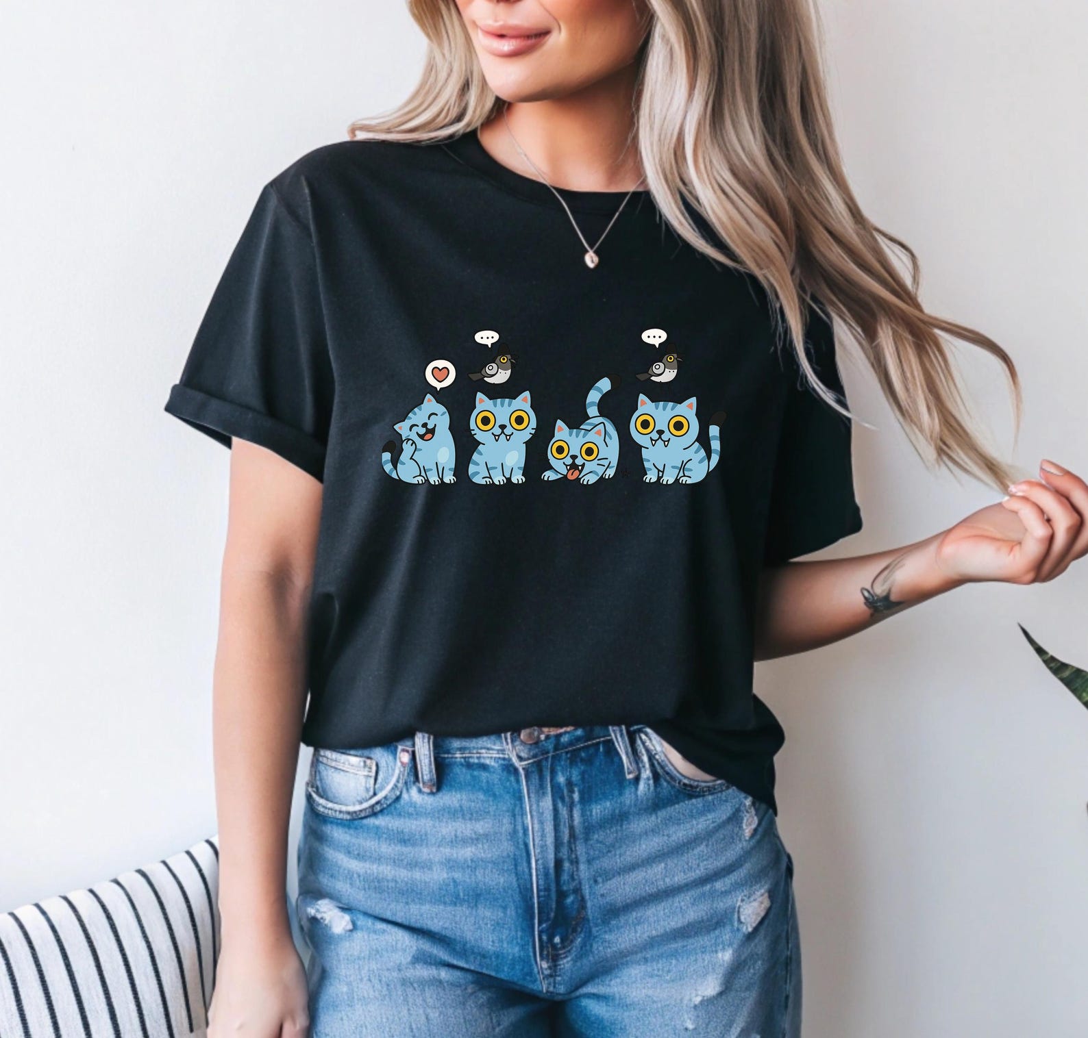 Music Tiger Shirt, Blue Tiger Tee, Merch Kpop Shirt fan, Cute Animal Gift, Shirt for Fan,Shirt for women, Funny Animal Lover Gift, Pet Shirt