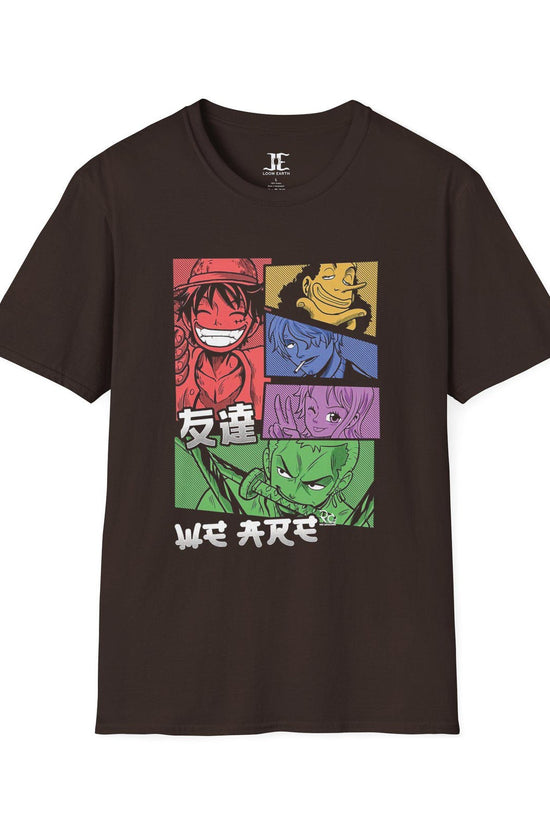 One Piece Anime T-Shirt Colorful Unisex Shirt with Luffy & Crew Otaku Clothing, Anime Gift Idea