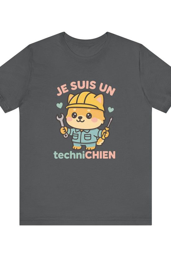 Kawaii Chibi 'Je suis un techniCHIEN' T-Shirt– Cute Dog Lover T-Shirts - Funny Dog T-Shirts • Technician Gifts • Kawaii Pomeranian Shirts