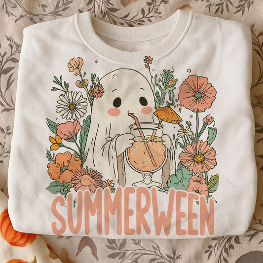 Ghost Summer Halloween T-Shirt, Halloween Shirt, Summer Shirt
