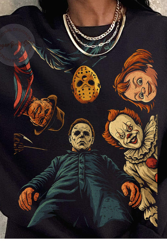 Retro Halloween, Halloween Characters Shirt, Halloween 2025, Sweatshirt