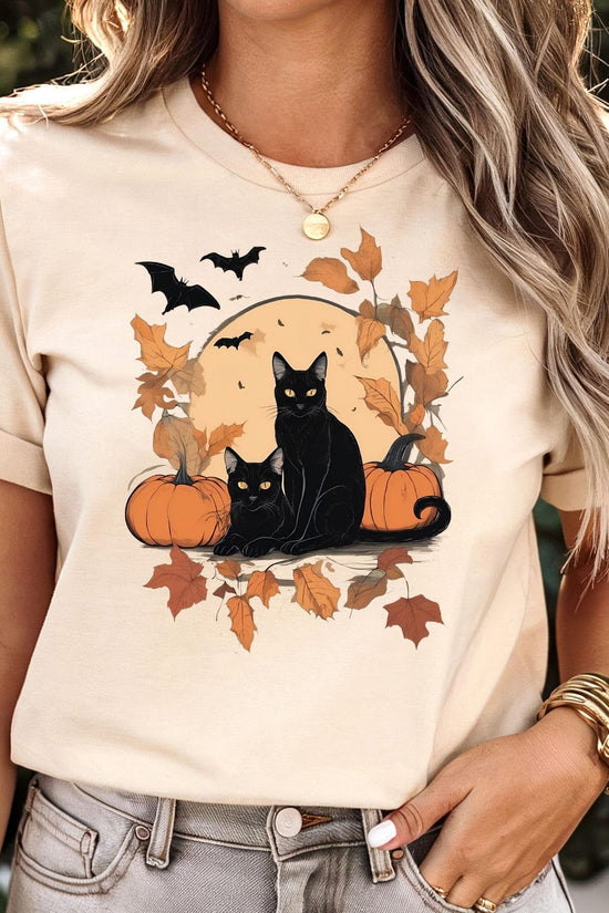 Halloween Cat Shirt, Cat Shirt, Ghost Cat Shirt, Halloween Shirt, Halloween Cat Tee, Cat Lover Shirt, Fall Black Shirt, Cat lady Shirt, Gift