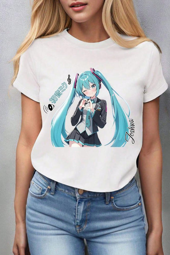 Hatsune Miku t - shirts Fashion T-shirts Personalized T- shirts-the perfect gift for birthdays, Gift for daughter, Anime Graphic T-shirts