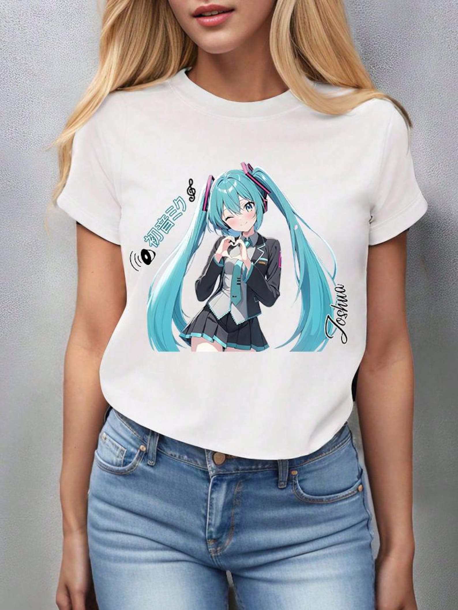 Hatsune Miku t - shirts Fashion T-shirts Personalized T- shirts-the perfect gift for birthdays, Gift for daughter, Anime Graphic T-shirts