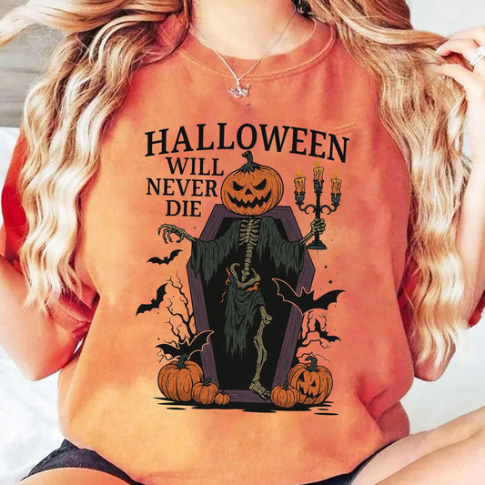 Halloween Will Never Die, Halloween Pumpkin T-Shirt