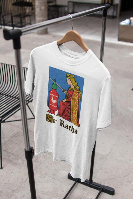 Sir Racha Tshirt, Sriracha Tshirt, Medieval art tshirt, sriracha fan merch, retro medieval tshirt, chili souce humor, funny meme tshirt