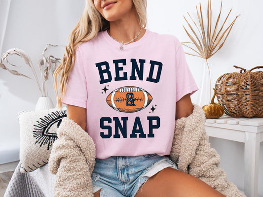 Football Season Tee, Bend And Snap Football T-Shirt, Sports Season, College Football Tee, Fall Season, Retro Football Tee