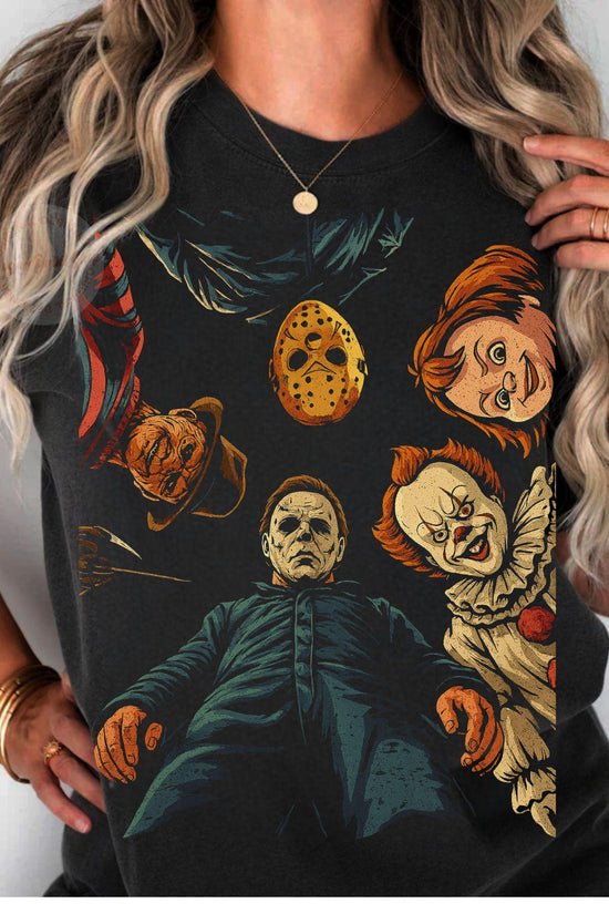 Retro Halloween, Halloween Characters Shirt, Halloween 2025, T-Shirt