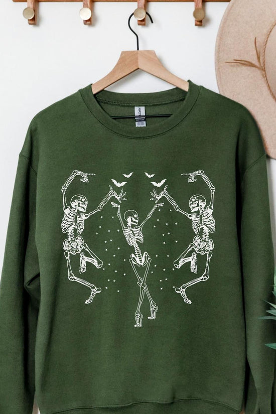 Dancing Skeleton Halloween Sweatshirt for Women, Halloween Sweater, Skeleton Sweatshirt, Spooky Season Sweatshirt