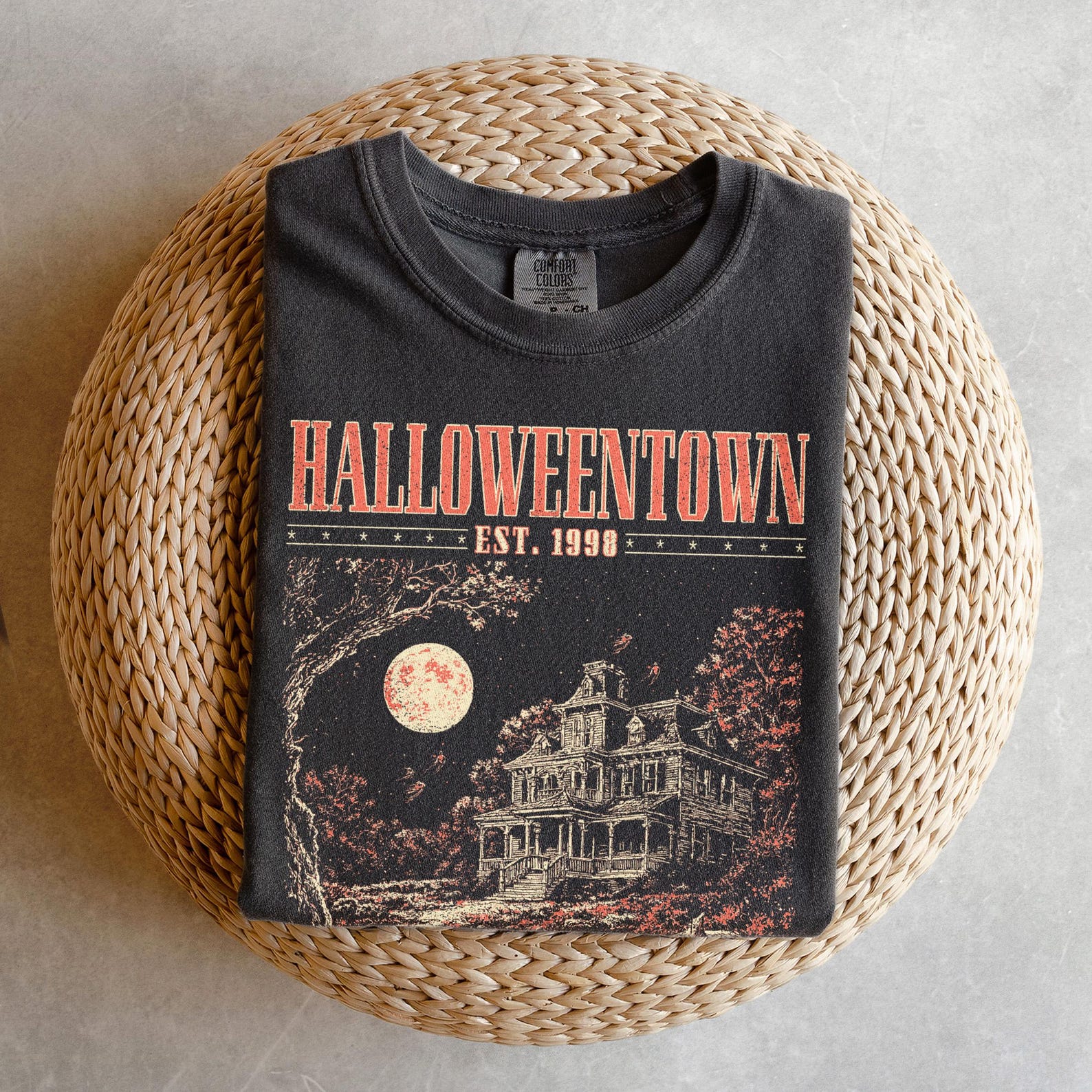 Halloweentown Shirt - Retro Halloween Comfort Colors Shirt, Not So Scary Shirt, Aesthetic Halloween Town Est 1998 Shirt, Spooky Fall Shirt