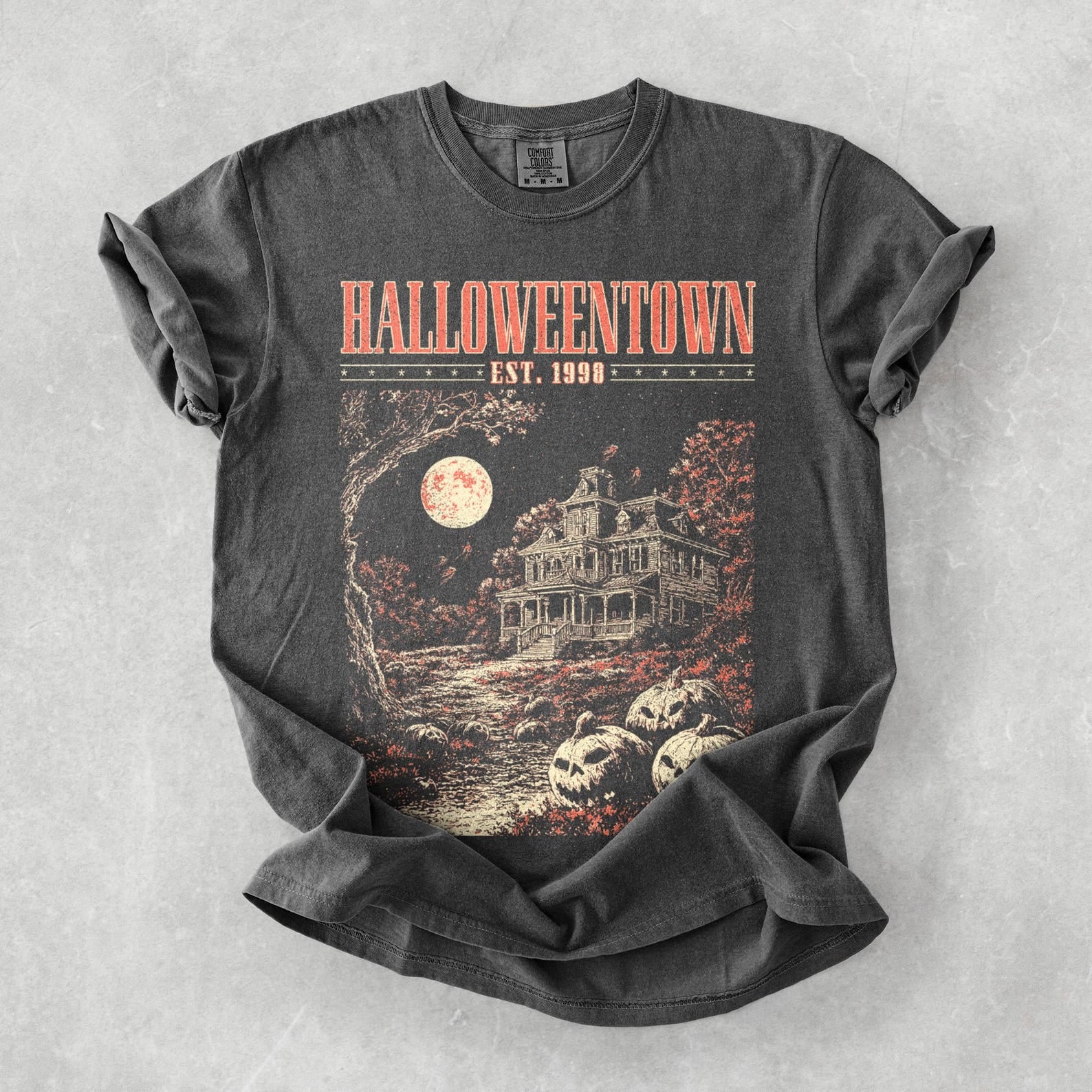 Halloweentown Shirt - Retro Halloween Comfort Colors Shirt, Not So Scary Shirt, Aesthetic Halloween Town Est 1998 Shirt, Spooky Fall Shirt