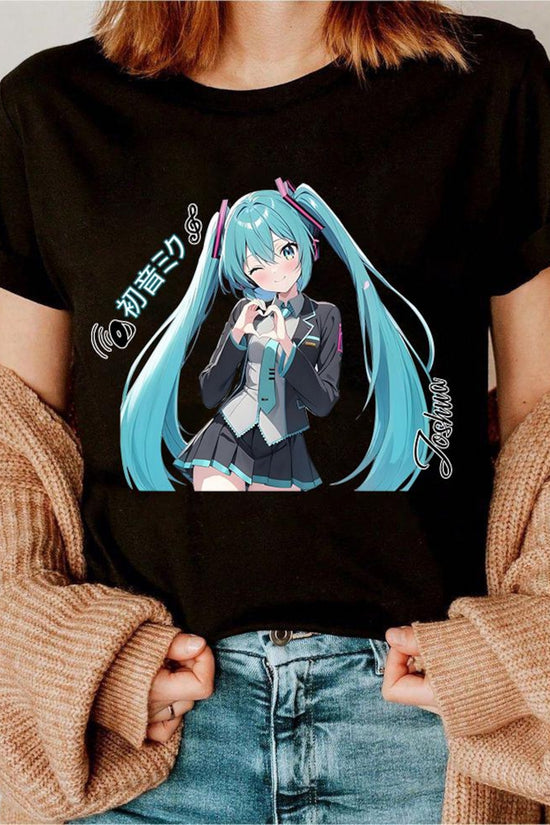 Hatsune Miku t - shirts Fashion T-shirts Personalized T- shirts-the perfect gift for birthdays, Gift for daughter, Anime Graphic T-shirts