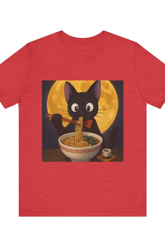 Cat Ramen T-shirt,jiji, Funny Cat T-Shirt, Unisex Graphic Tee, Cute Cat Apparel, Pet Lover Gift, Foodie Fashion