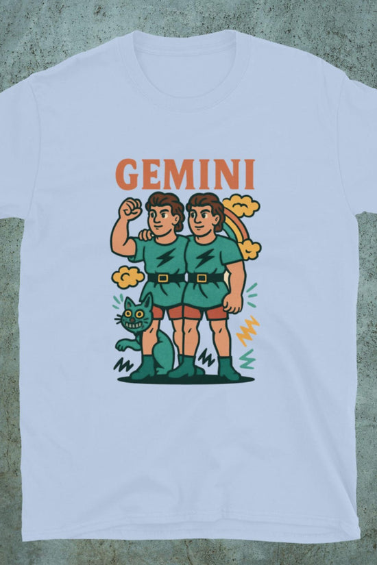 Gemini Zodiac Sign (Vintage Comic Style) T-Shirt