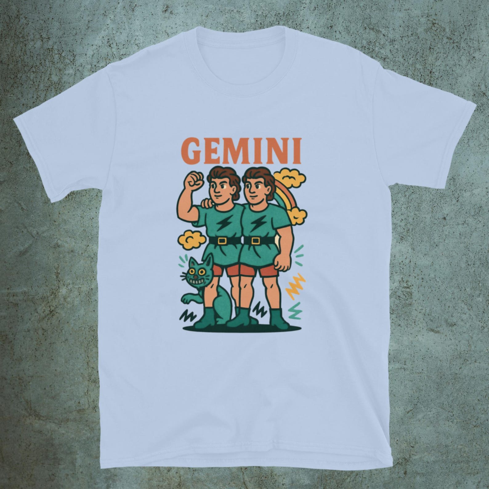 Gemini Zodiac Sign (Vintage Comic Style) T-Shirt