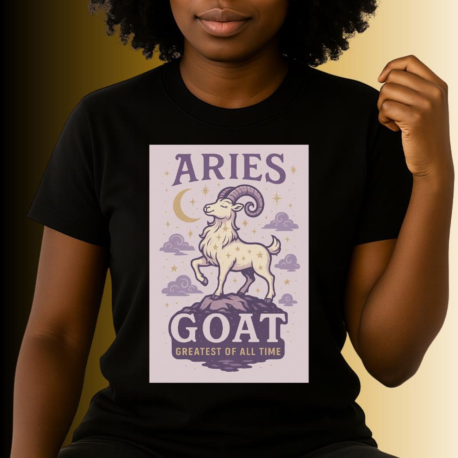 Aries T-Shirt Star sign Tee Spiritual T shirts Zodiac t shirt for her Horoscope Birthday shirt gift Astrology Clothing apparel Gift