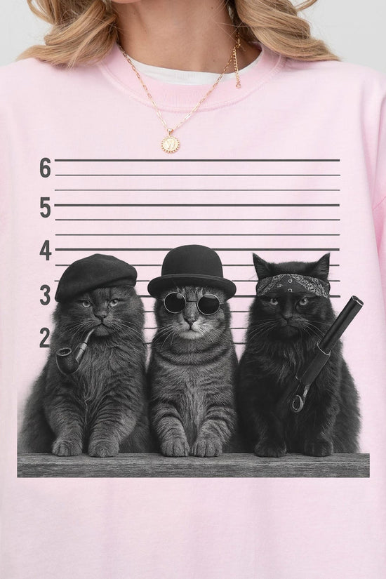 Funny Cat Gang Vintage Shirt, Cat Mugshot Meme Tee, Gangster Cat Graphic Shirt, Funny Animal Tee, Sarcastic Cat Shirt