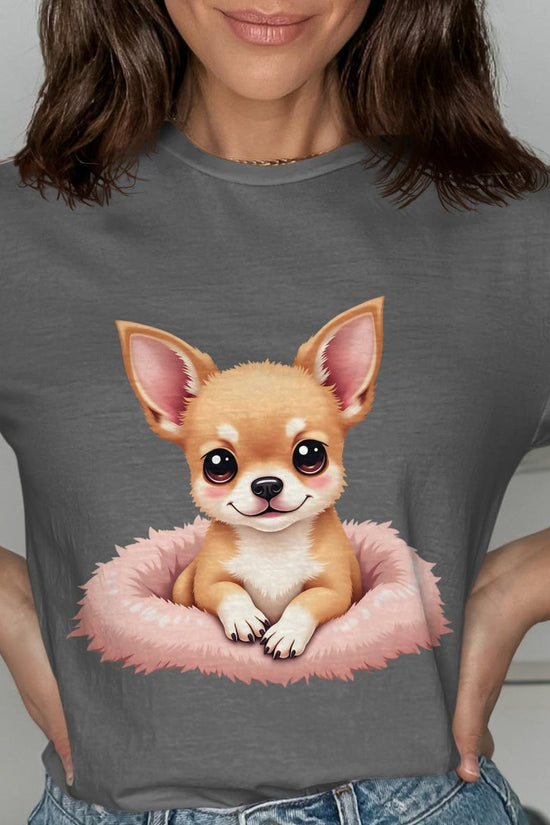 Cute Chihuahua T-Shirt, Puppy Dog Tee, Pet Lover Gift, Cartoon Chihuahua, Funny Dog Shirt