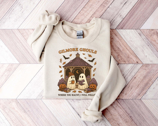 Gilmore Ghouls Shirt, Where You Haunt I Will Follow Shirt, Cute Ghost Halloween Tee, Spooky Fall Shirt, Autum Shirt, Ghost Couple Gift, Sweatshirt