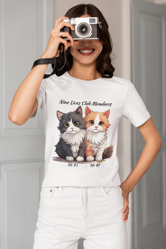 Unisex Funny Cat T-Shirt – Cute Kitty Graphic Top, Cat Lover Gift, Cat Mom & Dad Shirt, Whimsical Feline Humor Tee