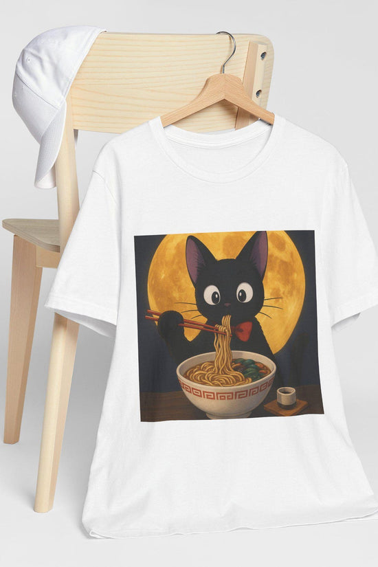 Cat Ramen T-shirt,jiji, Funny Cat T-Shirt, Unisex Graphic Tee, Cute Cat Apparel, Pet Lover Gift, Foodie Fashion