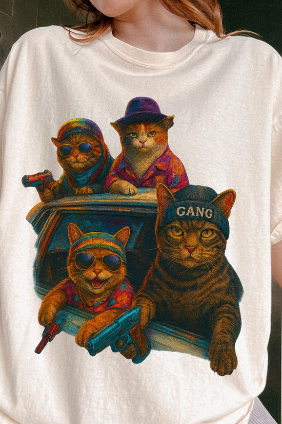 Funny Cat Gang Vintage Shirt, Cat Mugshot Meme Tee, Gangster Cat Graphic Shirt, Funny Cat Meme Shirt, Sarcastic Cat Shirt