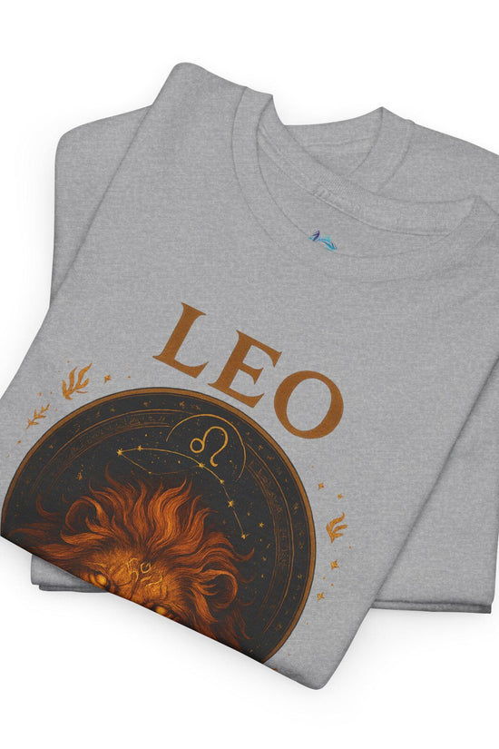 Leo Zodiac T Shirt Gildan 5000 Unisex Graphic Tee Courage Fire Sign Shirt Leo Birthday Gift for Astrology Lovers