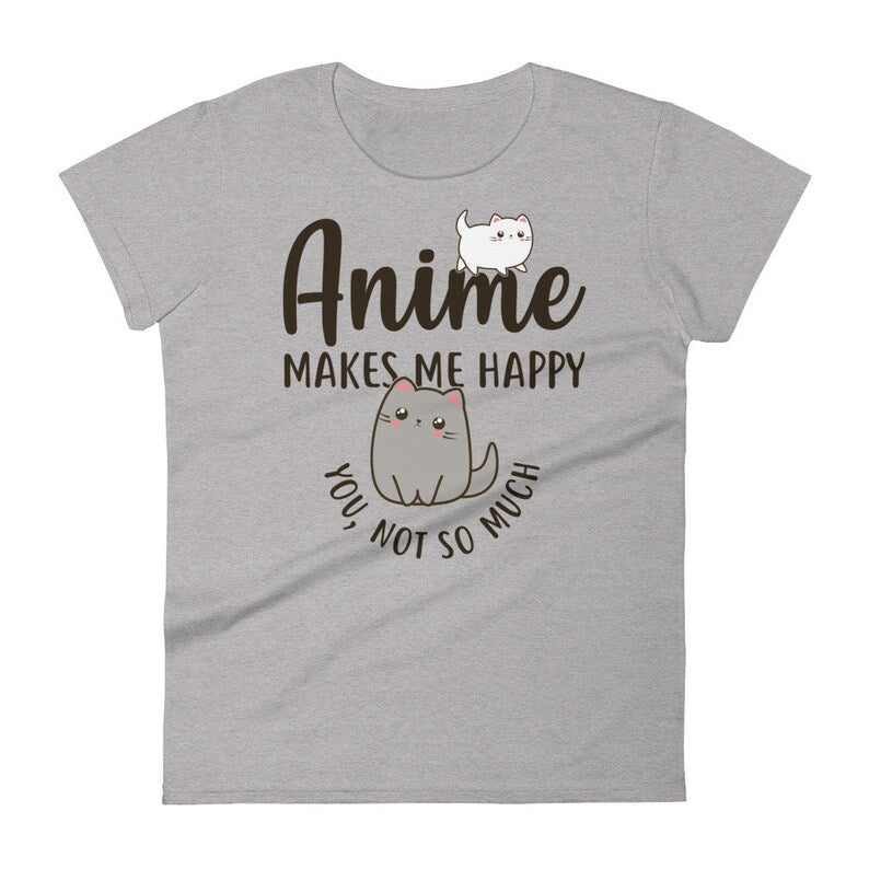 Funny Anime Shirt, Cute Manga Cat Lover Gift, Japanese T-shirt, Japan Tshirt, Nerd, Geek, Gaming, Otaku, Kawaii Meme Tee, White Pet Kitten