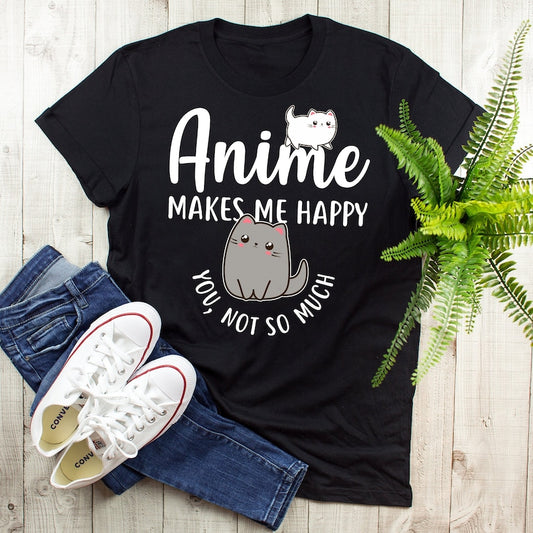 Funny Anime Shirt, Cute Manga Cat Lover Gift, Japanese T-shirt, Japan Tshirt, Nerd, Geek, Gaming, Otaku, Kawaii Meme Tee, White Pet Kitten