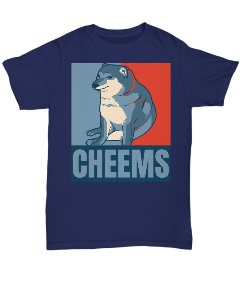 Cheems dogecoin tee- Dogecoin shirt for Dad, in cheemsburger we trust, crypto dog doge shirt, bitcoin meme