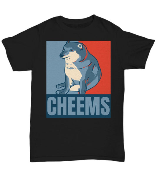Cheems dogecoin tee- Dogecoin shirt for Dad, in cheemsburger we trust, crypto dog doge shirt, bitcoin meme