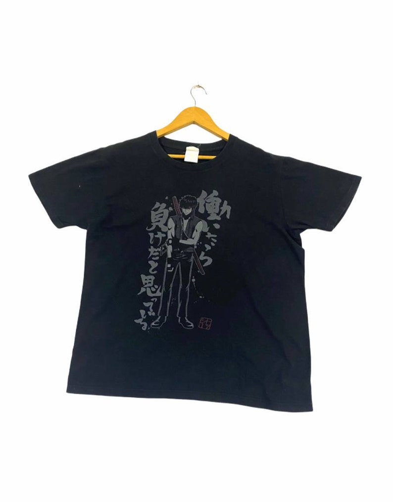 Vintage 00s GINTAMA big image nice design gintoki sakata cospa japan japanese anime manga akira lain evangelion slam dunk promo t-shirts