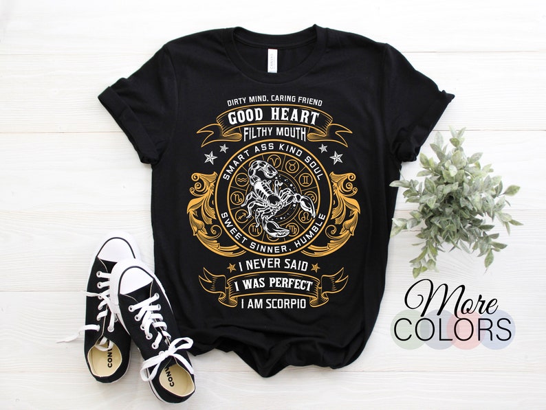 Scorpio Facts Traits Rules Astrological Zodiac Sign T-Shirt, Born October November Month Gift, Birthday Present Scorpius Horoscope Astrology