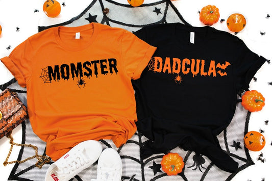 Momster and Dadcula Matching Halloween Shirts, Couples Halloween Shirts, Momster Shirt, Dadcula Shirt, Mom Halloween Shirt,Dad Halloween Tee