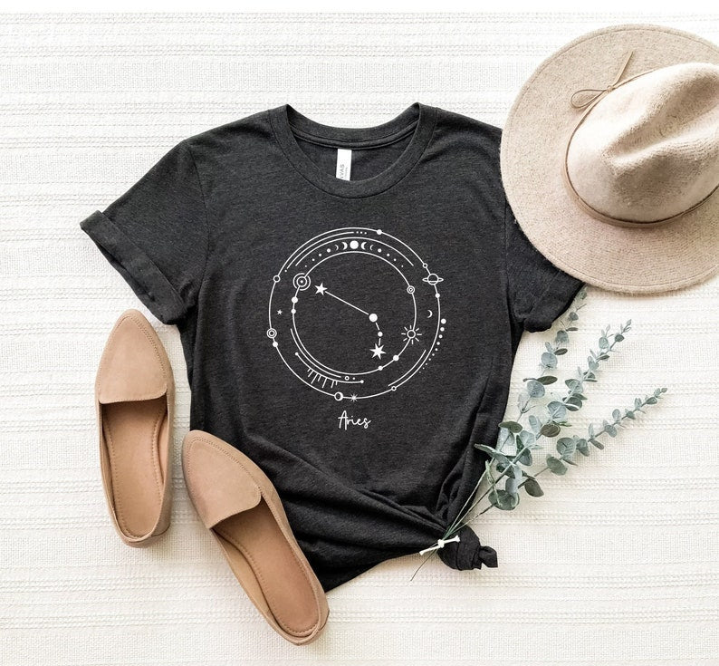 Zodiac Horoscope T-Shirt, Zodiac Tee, Astrology Shirt, Zodiac Signs Shirt, Personalized Zodiac Shirt