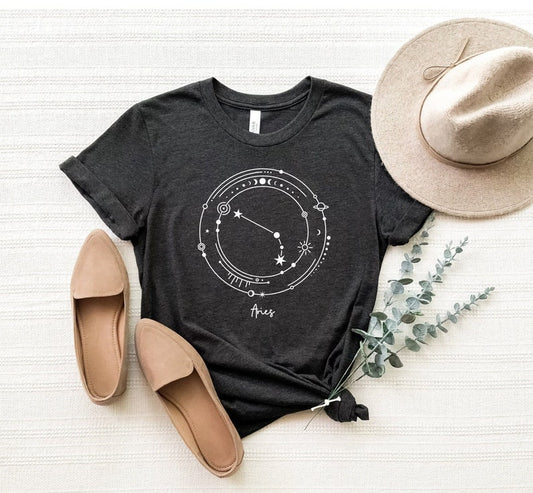 Zodiac Horoscope T-Shirt, Zodiac Tee, Astrology Shirt, Zodiac Signs Shirt, Personalized Zodiac Shirt