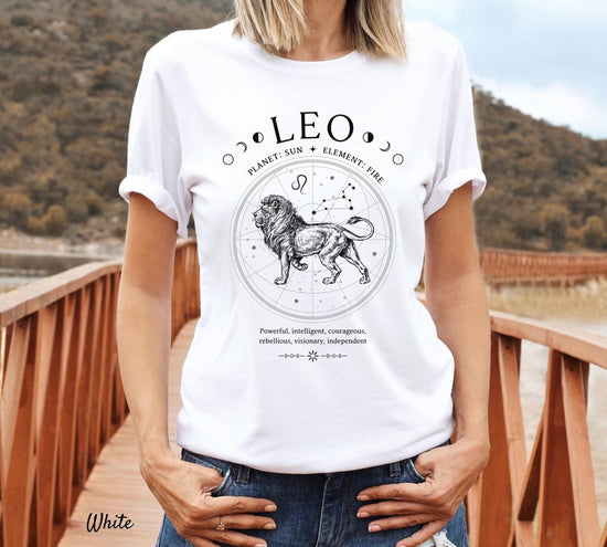 Leo Shirt, Zodiac Facts Tee, Astrology T-shirt, Unisex