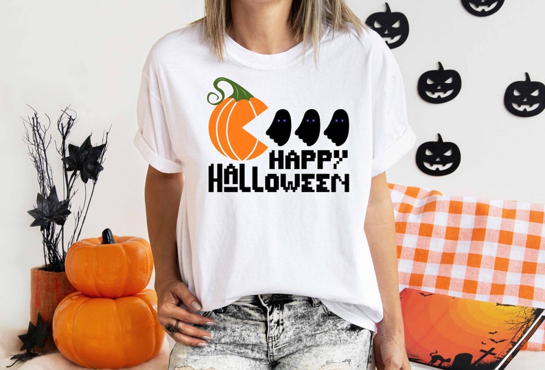 Happy Halloween T-Shirt, Women Halloween Shirt,Halloween Gift