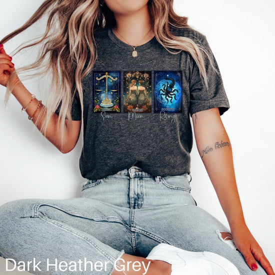 Custom Big Three Astrology Shirt, Personalized Sun, Moon and Rising Sign Shirt, Zodiac Shirt, Astrology Gift, Horoscope Gift, Zodiac Gift