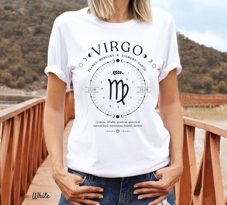 Virgo Shirt, Zodiac Virgo Facts Tee, Birthday Present, Unisex