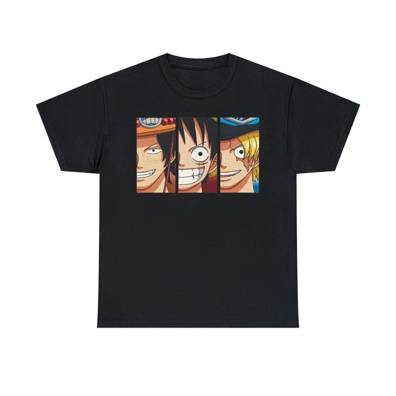 Luffy One Piece Manga Shirt, Straw Hat Pirates Anime Shirt, Luffy Brothers, Mugiwara Japanese Unisex Tee