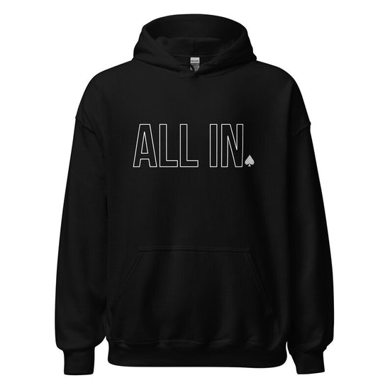 Poker Hoodie Gift For Poker Player Sweatshirt for Poker Gift for Him Texas Hold'em Pull-over Hoodies ALL IN Modern Design