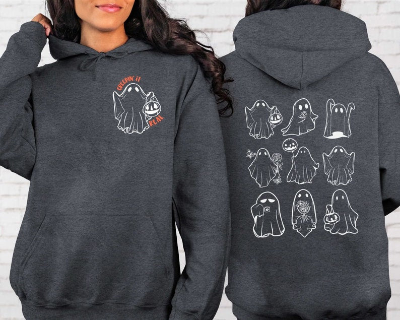 Halloween Ghost Hoodie, Halloween Hoodie Sweatshirt, Cute Spooky Shirt, Funny Ghost Sweatshirt Hoodie, Halloween Gifts Spooky Season Sweater