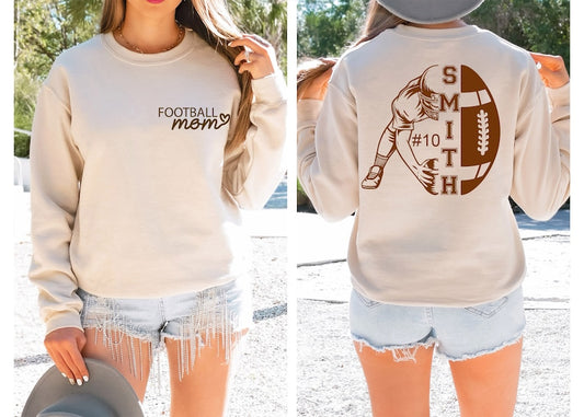 Football Shirt - Game Day Shirt - Football Season Shirt - Football Mom Shirt, Sweatshirt