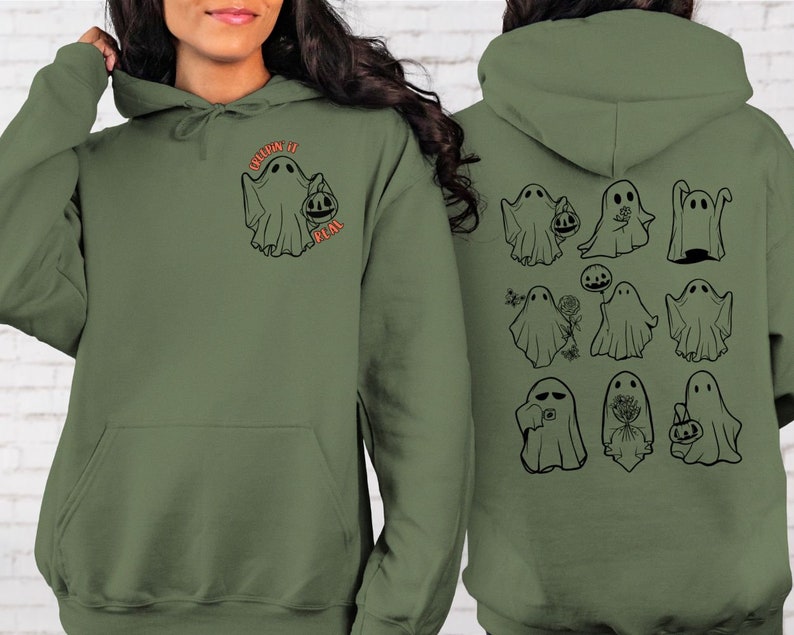 Halloween Ghost Hoodie, Halloween Hoodie Sweatshirt, Cute Spooky Shirt, Funny Ghost Sweatshirt Hoodie, Halloween Gifts Spooky Season Sweater